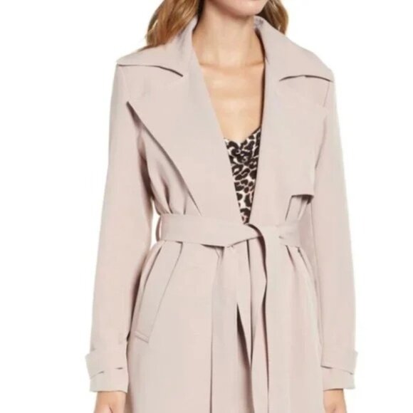 Prima Womens L Belted Trench Coat Beige w/ Bonus Scarf Set Preppy Heritage - Picture 5 of 12